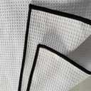 White Golf Towel in Waffle Pattern