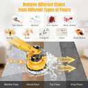 Cordless Electric Mop for Dewalt 20V Battery (NO Battery), 2 in 1 Spin Mop & Electric Floor Scrubber Machine with LED Light & Water Spray, 800 RPM Rotating Electric Mops for Floor Cleaning (Yellow)