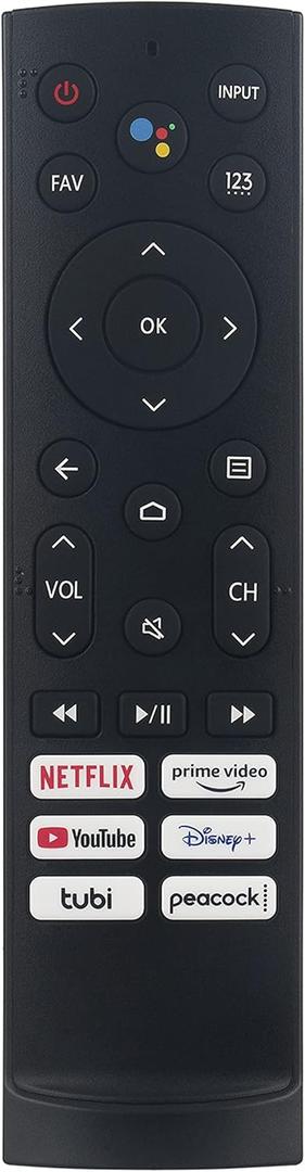 ERF3A90 Replaced Voice Remote fit for Hisense Android Smart TV 75U9DG 55U8G 65U8G 55U7G 65U7G 75U7G 55U78G 65U78G 75U78G 75A76K 55A76K
