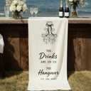 Tegeme Fabric Wedding Bar Sign Signature Drinks Sign Wedding Rustic Table Banner for Reception Outdoor Decor