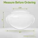 KOR Mushroom Glass Shade Replacement for Ceiling Light Fixtures, 8 Inch Fitter Glass Light Shade, White Interior, Smooth Curved Edge, Durable Glass Cover, 9.5 inches x 4 inches