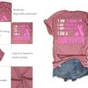 Cancer Survivor Tshirt Women Breast Cancer T Shirt Pink Ribbon Cancer Awareness Shirts Inspirational Tops (S)