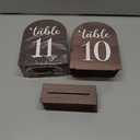 Woodamore Wedding Table Numbers 1-20, Wood Table Numbers For Wedding Reception 1-20, Restaurant Tables Number Signs With Stands, Wooden Tables Markers For Event, Party, Centerpiece