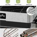 2 Tier Dish Drying Rack, Thicker Premium 304 Stainless Steel Dish Racks for Kitchen Counter, Automatic Drainage Spout, Dish Drainer & Drainboard Set with Utensil Holder and Cup Holder, Black