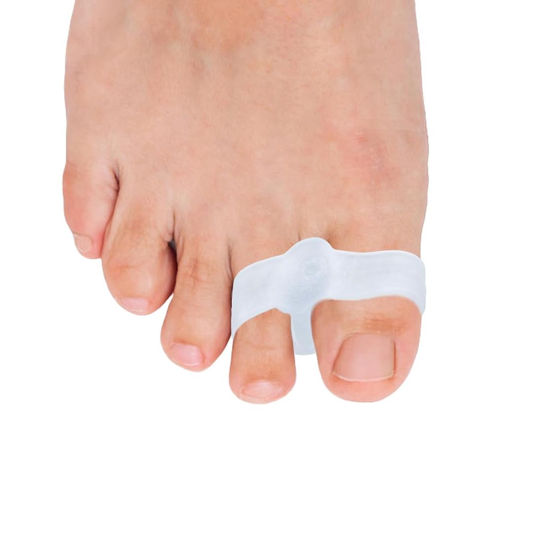 8pcs Silicone Toe Separators, Soft Toe Spacers Corrector with 2 Loops for Men & Women Straighten Overlapping Toes