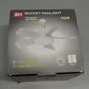 17" Socket Fan Light with Remote and 2 Socket Extenders, Wireless Screw in Ceiling Fans with Dimmable Lights, Up to 1200LM/6500K Light Bulb Fan for Kitchen Bathroom Garage Tool Room, White