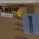 PLKOW Sports Equipment Storage for Garage, Indoor/Outdoor Sports Rack for Garage, Ball Storage Garage Organizer with Basket and Hooks,Toy/Sports Gear Storage (Black, 17.2"L x 12.6"W x 59"H)