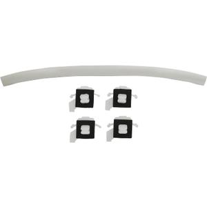 DICMIC Front Upper Top Windshield Molding with Side Clip Compatible with 2007-2014 Toyota FJ Cruiser Replace# 75503-35010, 75503-35060-A0, White