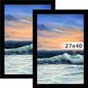 LUCKYLIFE 27x40 Frame in Black, Gallery Frame for Wall Mounting, 2 Pack