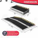 PENSUN 6FT Wheelchair Ramp, 72" L x 29" W Threshold Ramps, Non-Skid Portable Foldable Wheelchair Ramps for Steps, Lightweight with Handle, for Home, Stairs, Doorways, Curbs / 600lbs Capacity (6FT)