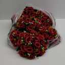 BLOSMON Flower Balls Wedding Rose Centerpieces: 10 Pcs Crimson Fake Flowers Kissing Balls Decor Artificial Floral Arrangements Flower Bouquet of Roses Home Party Table DIY Decorations