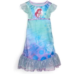 Disney Girls' Princess Dress Nightgown, Fantasy Gown, Soft & Cute Pajamas for Kids, Size 6