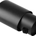 Stainless Steel Car Exhaust Tail Pipe Tip, 2.5" Inlet 3.3" Outlet Chrome-Plated Finish Tailpipe Exhaust Tip, Adjustable Car Modification Tail Throat Tail Pipe for Most Cars (Black, Straight)