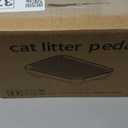 Litter Box Ramp, Litter Box Step, Mesh-Style Filter Tray, Easy Clean Removable Washable PP Pedal, Non-Slip Low Entry for Kittens, Small & Elderly Cats