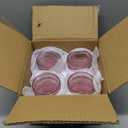 Amzcku Pink Drinking Glasses Set of 4, Vintage Glassware 10 oz- For Cocktails, Mixed Drinks, Whiskey, Beverage, Water, Milk and Juice