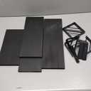 BAYKA Wall Mounted Floating Shelves, Wood Floating Wall Shelf for Books & Decor, Small Space-Saving Display & Organizer Black Set of 4