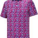 Men's Golf Polo Shirts Short Sleeve Performance Moisture Wicking Dry Fit Funny Golf Polo Shirts for Men, Size M