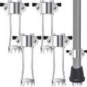 4 Pcs Cane Tips for Ice Retractable 5 Prong Hiking Attachment Replacement Grip Crutches Accessories Crutch Tips Accessories Cane Ice Attachments for Walking Sticks, Trekking Pole, Crutch