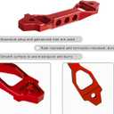 povtii Battery Hold Down Sets, Aluminum Alloy Car Battery Holder Kit with J Hook Nut Spacers, Automotive Battery Hold Down Bracket Lock Accessories Universal for Most Vehicles (Red)
