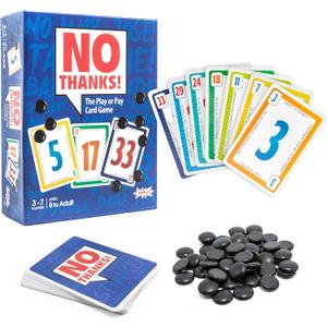 Amigo Games No Thanks! The Play or Pay Card Game  Avoid Taking Points in This Exciting & Simple Classic Card Game for Family Game Night  Perfect for Kids & Adults ages 8 & Older