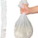 50 PCS Elastic Band Trash Bags Compatible with Popur X5 Litter Box, Litter Box Liners for Popur X5 Self-Cleaning Cat Litter Box (White)