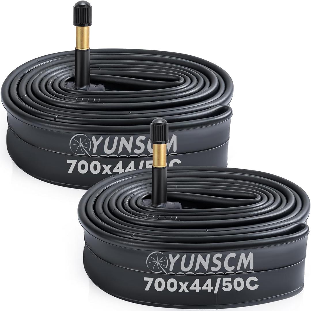 700C Bike Tubes 700x44C/45C/48C/50C (44/50-622) 700C Bicycle Tubes Compatible with 700 x 44C 700x45C 700x46C 700x48C 700x50C 28/29x1.75 28/29x1.95 Bike Tire Inner Tubes Schrader Valve AV48 2-PCS