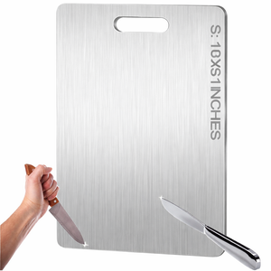 Titanium Cutting Board - 2026 New Upgrade 100% Pure Titanium Cutting Boards for Kitchen Double Sided Non Toxic Titanware Cutting Board, Hygiene Durable Dishwasher Safe Chopping Board (12"L x 9"W)