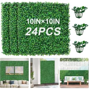 Grass Wall Panels Greenery Backdrop, UV-Anti Green Wall Decor