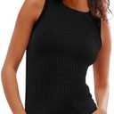Imily Bela Womens Sleeveless Sweater Vest Casual Crewneck Loose Fit Knit Tank Tops Lightweight Trendy Summer Ribbed Pullover, S