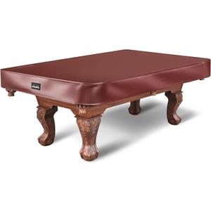 Pool Table Cover, Heavy Duty Leatherette Billiard Pool Table Covers Hard Top, Waterproof & Tearproof Cover for Pool Table 7/8/9 Feet Fitted (Brown/Matte, 8FT-100"LX 56"WX 8"H)