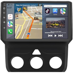 For  Dodge Ram 1500 Radio Upgrade 2013-2019: Android 14 Car Stereo Replacement with Wireless CarPlay Android Auto - 9 Inch Touchscreen Head Unit GPS Navigation 2G+32G(Only fit Manual AC)