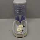 Automatic Dog Cat Feeder and Water Dispenser Gravity Food Feeder and Waterer Set with Pet Food Bowl for Small Medium Dog Puppy Kitten, Large Capacity 1 Gallon x 2(Grey)