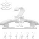 Baby Nursery Closet Hangers, Ultra Thin Non-Slip and Extendable Laundry Infant Pant Hanger for Newborn Clothes 30pcs11-14 Adjustable Children Coat Hanger for Girl Boy Toddler Kids Child (White)