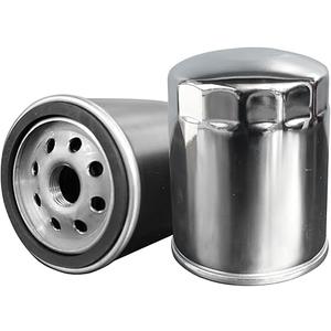 Motorcycle Oil Filters Replacement for Harley FLDE FLFB Road King FLHX Street FXBR, Chrome, Easy Install