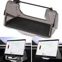 WinDu Under Screen Storage for Tesla Model 3 Y 2016-2025, Open and Close Hideable Center Console Organizer Tray with Anti-Slip Silicone Pad, Interior Accessories (Black)