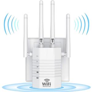 2021 WiFi Extender - Wireless Signal Repeater Booster up to 3000 sq.ft - 1200Mbps Wall-Through Strong WiFi-Dual Band 2.4G and 5G - 4 Antennas 360° Full Coverage-1… 2021 WiFi Extender - Wireless Signal Repeater Booster up to 3000 sq.ft - 1200Mbps Wall-Through Strong WiFi-Dual Band 2.4G and 5G - 4 Antennas 360° Full Coverage-1…