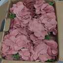 AVIVIHO 65pcs Fake Flowers Dusty Rose Hydrangea Artificial Flowers Bulk (Not Squished, No Steaming Need) Silk Flowers with Stems for Wedding Decor,Home,Baby Shower,Table Centerpieces Decoration (Medium)