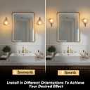 Vintage Wall Sconce, Gold Bathroom Vanity Light Fixtures with Amber, Glass Shade Brass Sconce Wall Lamps for Living Room Bedroom Bathroom Mirror Hallway Stairway