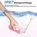 Ear Wax Removal, Electric Ear Cleaner with 4 Modes, Portable Ear Wax Cleaning Kit with Nozzles, Basin, IPX7 Waterproof, USB-C Charging Water Ear Irrigation Flushing System for Adult and Kid Pink