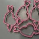 4 x Grippy Cupid Cookie Cutters, Pink Heart