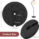 5.95Lb Round Plastic Floor Lamp Base Weight, 9.3 Inch Black Weighted Disc for Home Living Room Bedroom Lighting