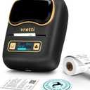 vretti Label Maker Machine with Tape, 2 Inch Labels Printer, K2 Bluetooth Label Makers, Thermal Labeler for Clothes Address Barcode Logo Waterproof, Easy to Use, Fits Office Home School Gift - Black