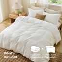 Bedsure Duvet Cover King Size - Soft Double Brushed Bedding Set for Kids & Adults, Zipper Closure, 3 Pieces, Includes 1 Duvet Cover (104"x90") & 2 Pillow Shams, NO Comforter, Cream White