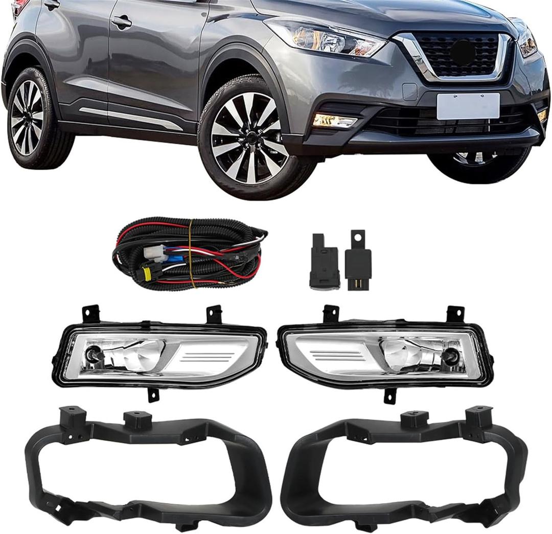 labwork Left Driver and Right Passenger Sides Pair Fog Lights Replacement for Kicks 2017-2019 Fog Lights Driving Lamps 261508995A 261558995A