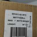 EXCLUSIVE HOME Torch 1" Curtain Rod and Coordinating Finial Set, Matte Bronze, Adjustable 36"-72"