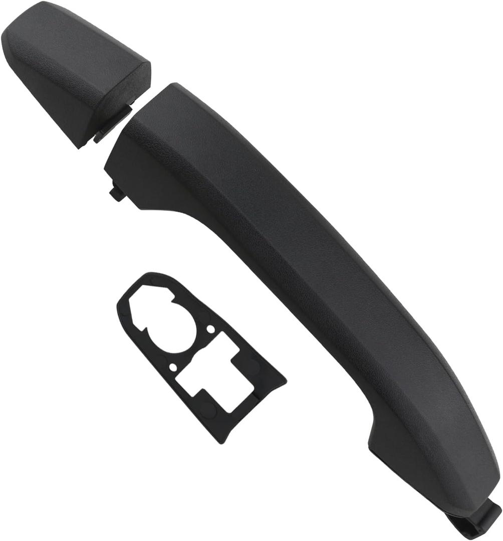 APPERFiT Door Handle w/Gasket Set - Rear Exterior LH/RH (Textured Black) Compatible with 2014-2020 Chevy Chevrolet Silverado Suburban Tahoe, GMC Sierra Yukon 22923605 22923599