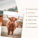 Whaline 6Pcs Highland Cow Wall Art Prints Farmhouse Rural Landscape Wall Decor Windmill Cornfield Art Poster for Gallery Bedroom Living Room (UNFRAMED 8 x 10in)