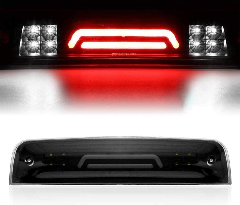 High Mount LED 3rd Third Brake Light Fit for 2009-2020 Dodge Ram 1500/2010-2020 Dodge Ram 2500 3500 Tail Brake/Cargo Light (Smoke Lens)