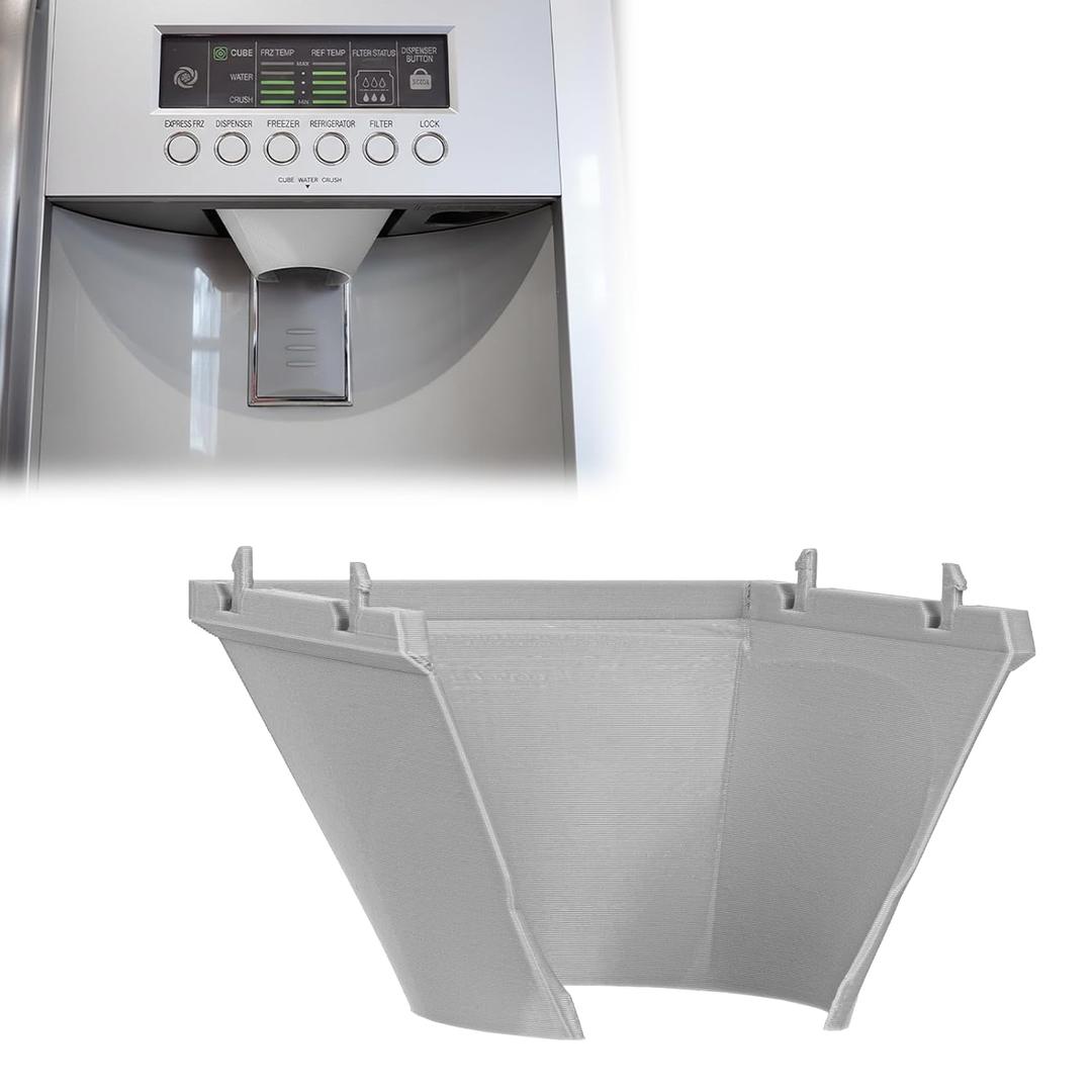 Ice Chute Adapter Compatible with LG GRL207TUJA Refrigerator Ice Makers, Spill Reduction Accessory, Ice Dispenser Improvement Part