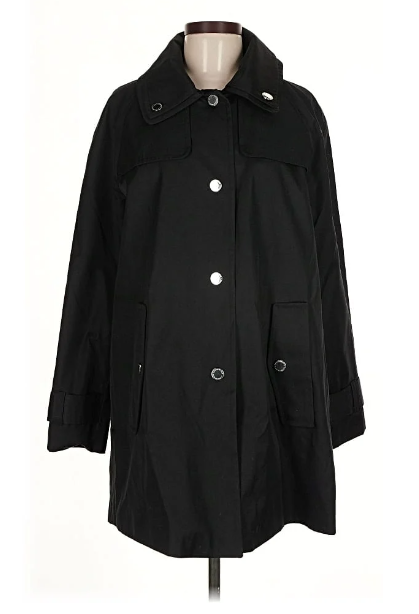 Women's Waterproof Rain Jacket Long Raincoat Hooded Windbreaker Trench Coat, L Women's Waterproof Rain Jacket Long Raincoat Hooded Windbreaker Trench Coat, L